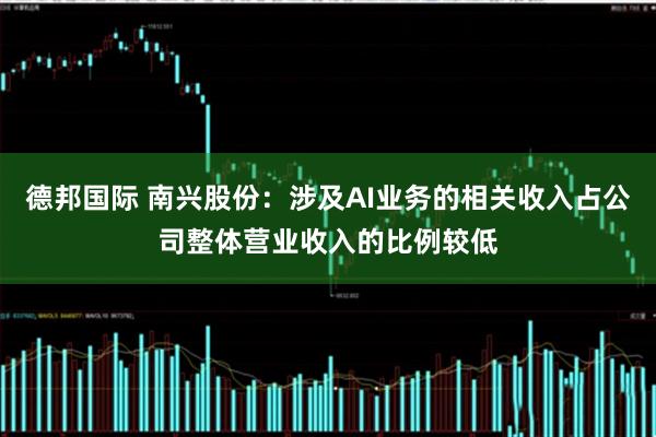 德邦国际 南兴股份：涉及AI业务的相关收入占公司整体营业收入的比例较低